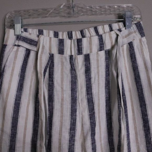 NWT Love Tree | Pinstriped Linen Pants Medium - Picture 3 of 7